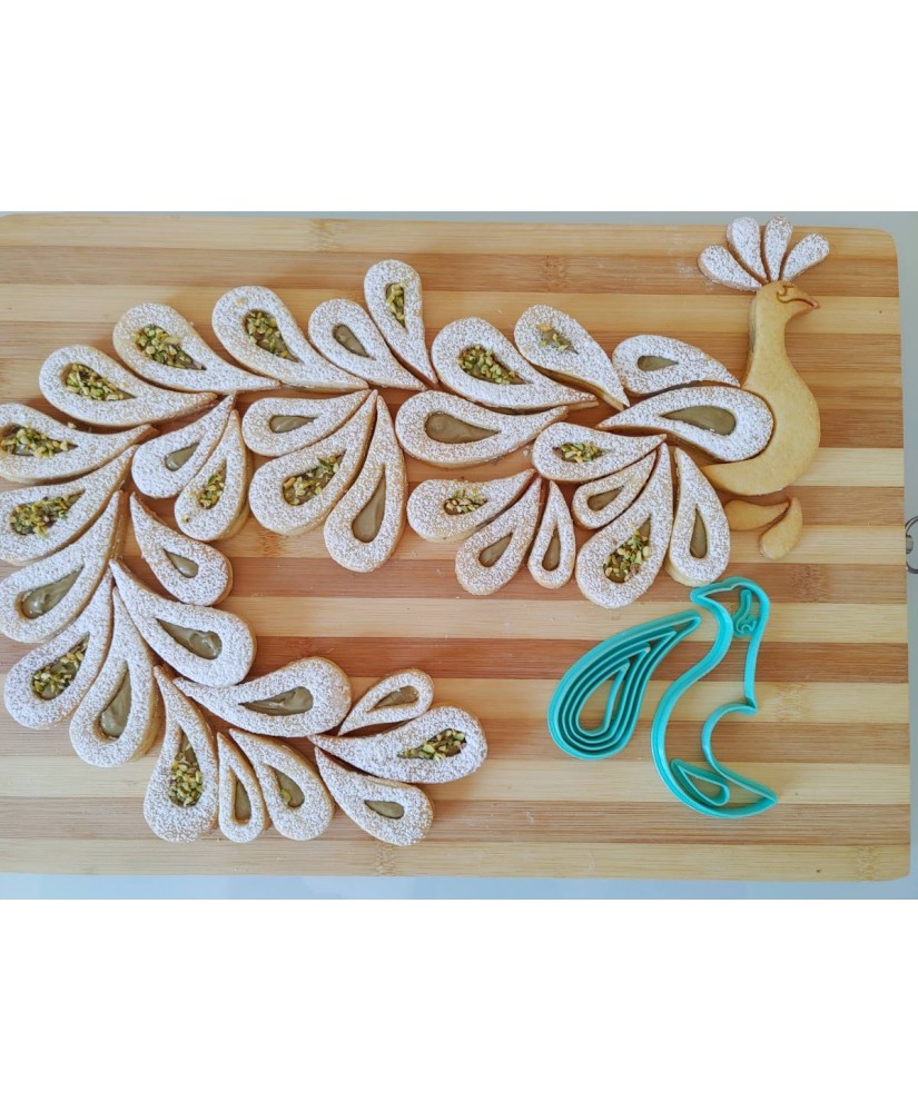 3D COOKIE CUTTER BIS-CROSTATA 8 PAVONE